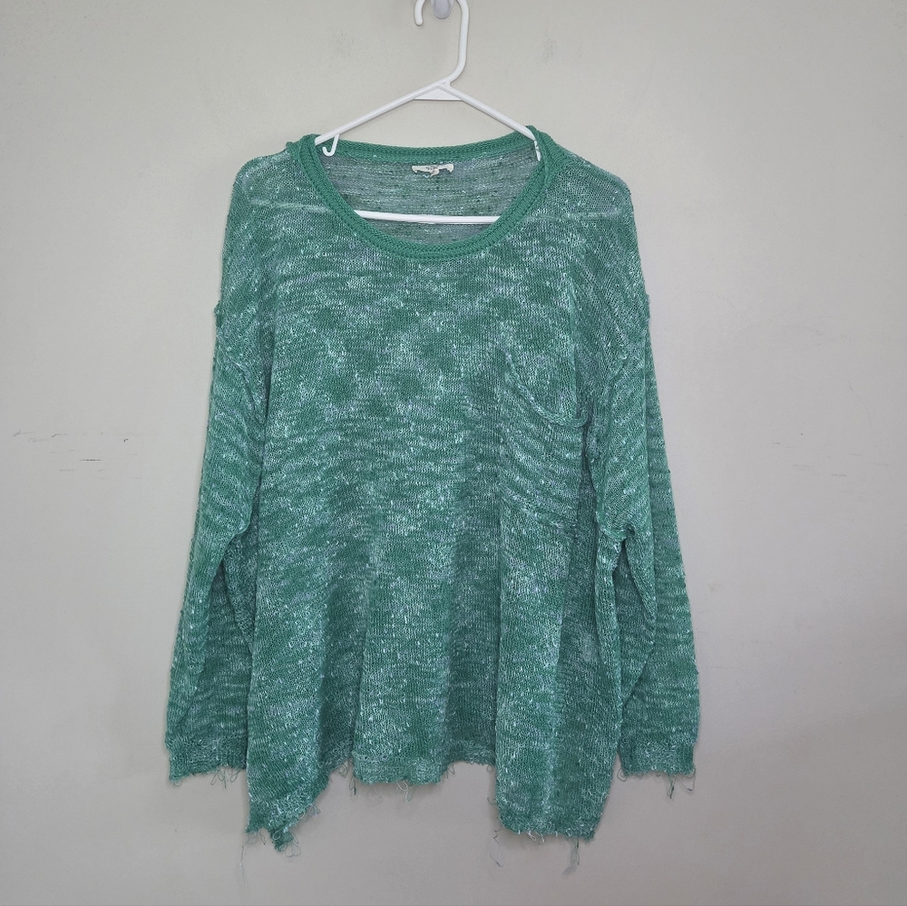 Women's Easel Oversize Green Sweater Sz Small